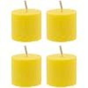 Radiant Treasures Yellow Lemon Lavender Scented Votive Candles, 4 Pack